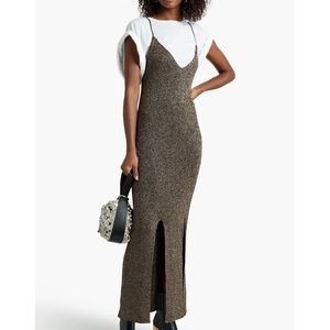 GANNI
Tie-back metallic knitted maxi dress NWT SIZE 36/ US 6
